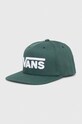 Vans czapka z daszkiem bawełniana aplikacja zielony VN0A36ORBDX1