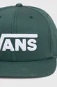 Βαμβακερό καπέλο του μπέιζμπολ Vans πράσινο