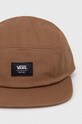 Βαμβακερό καπέλο του μπέιζμπολ Vans VN000GK8CR61 καφέ SS24