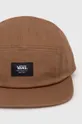 Βαμβακερό καπέλο του μπέιζμπολ Vans καφέ