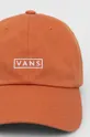 Βαμβακερό καπέλο του μπέιζμπολ Vans πορτοκαλί