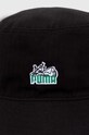 Bavlnený klobúk Puma Skate Bucket 025133 čierna SS24