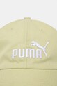 Puma czapka z daszkiem bawełniana 024357 zielony AW24