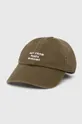 green Drôle de Monsieur cotton baseball cap La Casquette Slogan Unisex