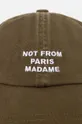 Drôle de Monsieur czapka z daszkiem bawełniana La Casquette Slogan zielony