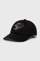 Drôle de Monsieur cotton baseball cap La Casquette Slogan Esquisse applique black D.CP141.CO138.BL