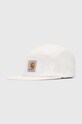 Carhartt WIP cotton baseball cap Backley Cap applique beige I016607.D6XX