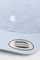 Хлопковая кепка Carhartt WIP Madison Logo Cap голубой