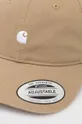 Хлопковая кепка Carhartt WIP Madison Logo Cap бежевый