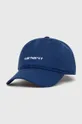 σκούρο μπλε Βαμβακερό καπέλο του μπέιζμπολ Carhartt WIP Canvas Script Cap Unisex