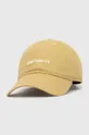 beżowy Carhartt WIP czapka z daszkiem bawełniana Canvas Script Cap Unisex
