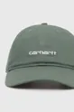Памучна шапка с козирка Carhartt WIP Canvas Script Cap зелен