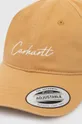 Памучна шапка с козирка Carhartt WIP Delray Cap бежов
