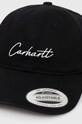 Carhartt WIP șapcă de baseball din bumbac Delray Cap I031638.K02XX negru SS24