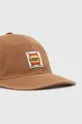 cotton logo-patch baseball cap коричневий