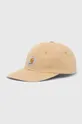 μπεζ Βαμβακερό καπέλο του μπέιζμπολ Carhartt WIP Icon Cap Unisex