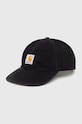 Carhartt WIP czapka z daszkiem bawełniana Icon Cap bawełna czarny I033359.89XX