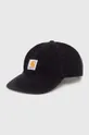 negru Carhartt WIP șapcă de baseball din bumbac Icon Cap Unisex