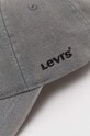 Βαμβακερό καπέλο του μπέιζμπολ Levi's D7589.0013 γκρί SS24