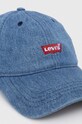 Levi's czapka z daszkiem bawełniana D7827.0001 niebieski SS24