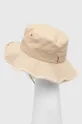 Bavlnený klobúk Levi's béžová