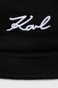 Karl Lagerfeld șapcă de baseball din bumbac 241W3406 negru SS24