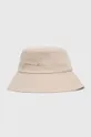 Λινό καπέλο Gant μπεζ