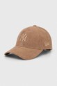 New Era cappello con visiera in velluto a coste altro marrone 60434999