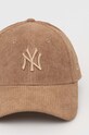 New Era cappello con visiera in velluto a coste 60434999 marrone SS24