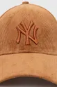 Вельветова кепка New Era коричневий