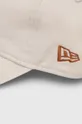 New Era czapka z daszkiem bawełniana beżowy