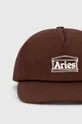Aries czapka z daszkiem bawełniana Temple Cap brązowy