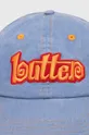 Butter Goods czapka z daszkiem bawełniana Swirl 6 Panel Cap niebieski