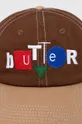 Bavlněná baseballová čepice Butter Goods Design Co 6 Panel Cap hnědá