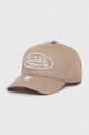 Von Dutch czapka z daszkiem bawełniana aplikacja beżowy 7030505