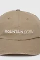Βαμβακερό καπέλο του μπέιζμπολ Peak Performance μπεζ