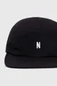 Βαμβακερό καπέλο του μπέιζμπολ Norse Projects Twill 5 Panel Cap μαύρο
