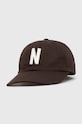 Norse Projects cotton baseball cap Felt N Twill Sports Cap applique brown N80.0128.2022
