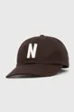brązowy Norse Projects czapka z daszkiem bawełniana Felt N Twill Sports Cap Unisex