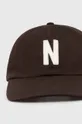 Хлопковая кепка Norse Projects Felt N Twill Sports Cap коричневый