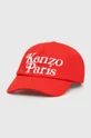 czerwony Kenzo czapka z daszkiem bawełniana Unisex