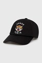 Kenzo cotton baseball cap applique black FE58AC611F47.99