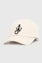 beżowy JW Anderson czapka z daszkiem bawełniana Baseball Cap Unisex