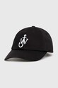 JW Anderson cotton baseball cap Baseball Cap applique black AC0198.FA0349.999