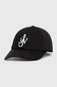 czarny JW Anderson czapka z daszkiem bawełniana Baseball Cap Unisex