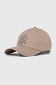 Βαμβακερό καπέλο του μπέιζμπολ New Era 9FORTY NEW YORK YANKEES απλικέ μπεζ 60503374