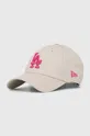 μπεζ Βαμβακερό καπέλο του μπέιζμπολ New Era 9FORTY LOS ANGELES DODGERS Unisex