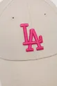 Хлопковая кепка New Era 9FORTY LOS ANGELES DODGERS бежевый