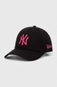 Бавовняна бейсболка New Era 9FORTY NEW YORK YANKEES аплікація чорний 60503372