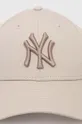 Βαμβακερό καπέλο του μπέιζμπολ New Era 9FORTY NEW YORK YANKEES μπεζ